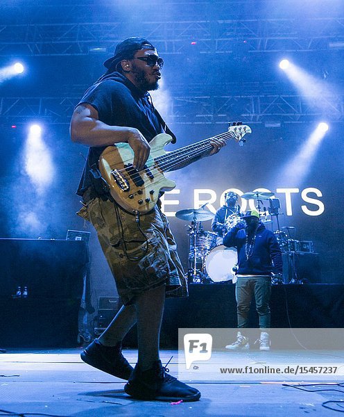 Madrid  Spain-July 5: Leonard 'Asthmaflow' Hubbar of The Roots performs on stage at the Noches del Botanico festival on july 5  2019 in Madrid  Spain (Photo by Angel Manzano)