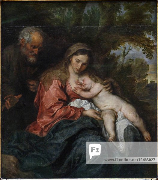 'Rest on the Flight into Egypt'  1627/32  by Anthonis van Dyck (1599-1641)