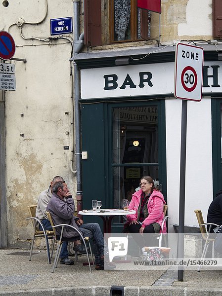 Vedry Bar Place Soeur Madeleine Bergerac Dordogne Department Nouvelle Aquitaine France.