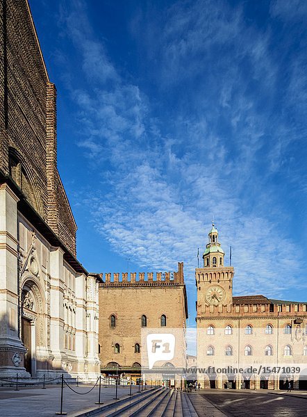 Palazzo d'Accursio Piazza Maggiore Bologna Emilia-Romagna Italy.