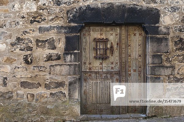 Window in rustic house in Aragon Pyrenees Spain