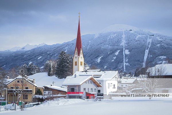 The village of Vill in winter Innsbruck Tyrol Austria Europe.