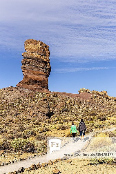 Spain Canary Islands Tenerife Teide National Park Chinchado rock.