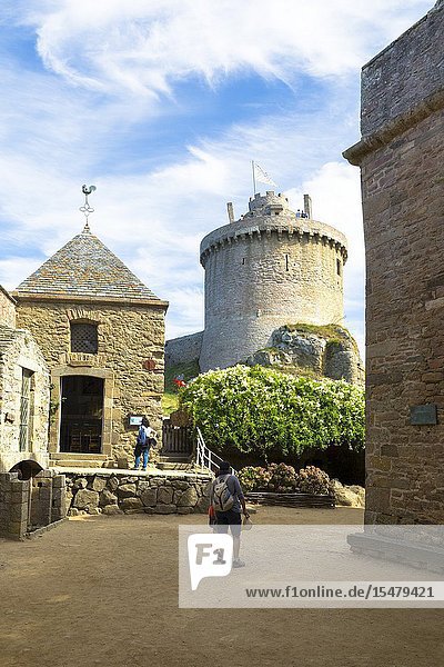 Fort la Latte Castle Cap Fréhel Sables d'Or les Pinse Cote d'Armor Ille-et-Vilaine Brittany France.