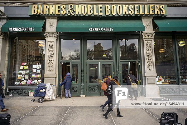 A Barnes & Noble bookstore off of Union Square in New York is seen on Wednesday March 6 2019. Barnes & Noble is scheduled to report fiscal third-quarter earnings March 7 prior to the bell. (© Richard B. Levine).
