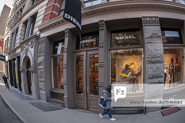 The Diesel USA store in the New York neighborhood of Soho is seen on Tuesday March 5 2019. The Diesel USA unit of the Italian fashion retailer has filed for Chapter 11 bankruptcy protection citing expensive real estate leases cyber fraud and a drop in sales leading to mounting losses. Diesel SpA the parent in unaffected. ( © Richard B. Levine).