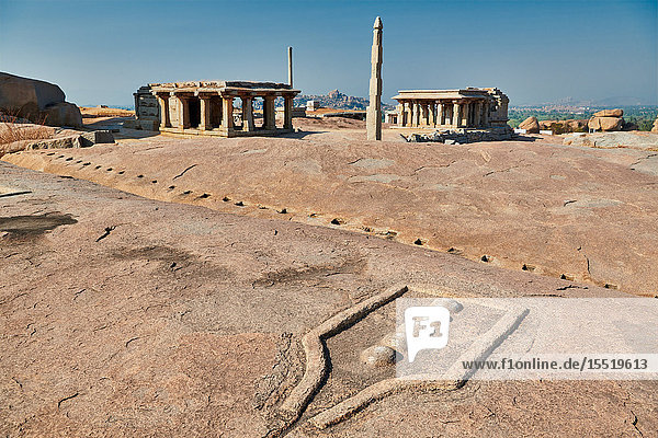 Ruinen  Vijayanagara  Hampi  Karnataka  Indien