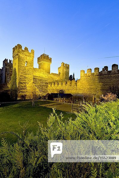 The Scaligero castle in Lazise. Verona province Veneto Italy Europe.