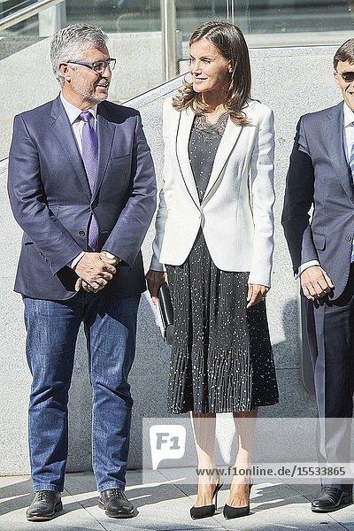 Queen Letizia of Spain attends Working meeting: 'The inclusion of disability in the media' at Ilunion Tower on September 10 2019 in Madrid Spain