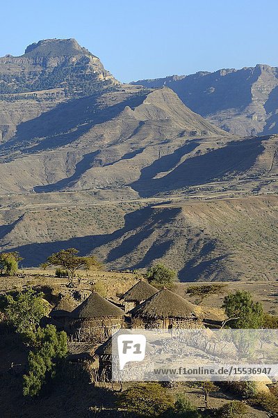 Ethiopia Amhara region Lalibela surroundings Traditional village.