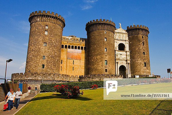 Castel Nuovo New Castle often called Maschio Angioino Naples Campania Italy Europe.