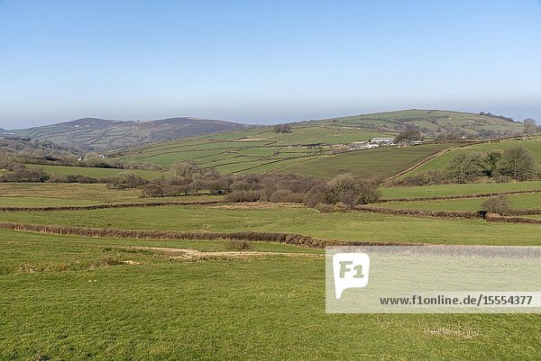 Exmoor National Park North devon England UK. February 2019.