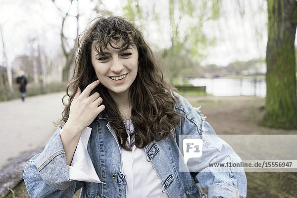 Young woman in park Berlin Germany