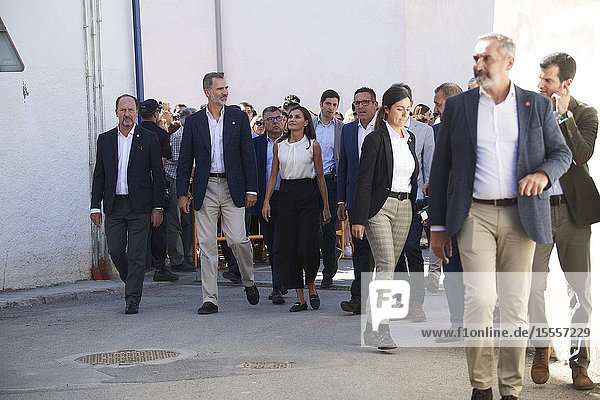 King Felipe VI of Spain Queen Letizia of Spain visit Orihuela (Alicante) after the September floods on October 5 2019 Spain