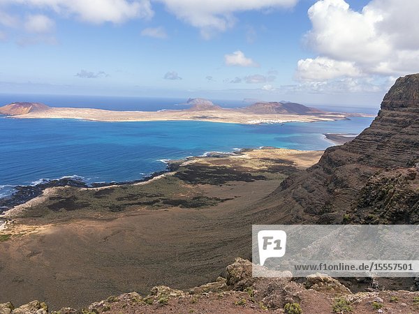 Funny Island fron the viewpoint of the Snows. Lanzarote. Canary Islands. Spain. Europe.