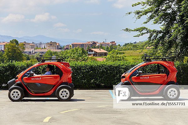 Twizzy electric vehicle Researchers work in two electric cars the first one piloted manually and the second one will follow it completely autonomously taking into account at all times the behavior of car 1 to manage its maneuvers Industry Unit Automotive Industry Technology Centre Tecnalia Research & Innovation Derio Bizkaia Basque Country Spain