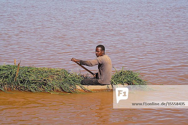 Tsiribihina river crossing near Belo Sur Tsiribihina, Menabe region, Western Madagascar.