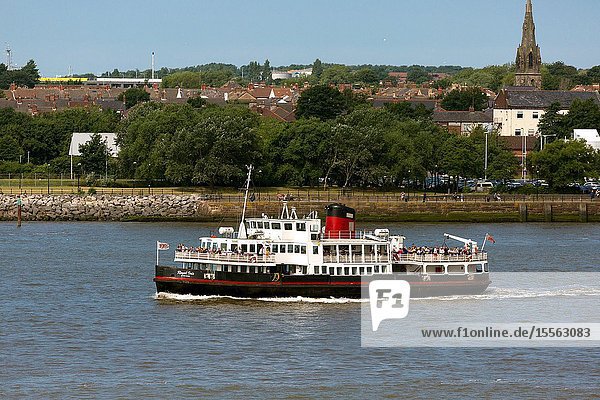 MV Royal Iris. Ferry crossing the Mersey River. Merseyside. Liverpool England UK.