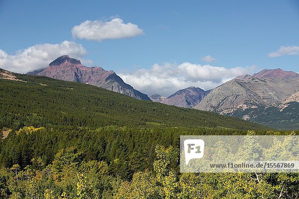 Continental Divide from East Glacier National Park Two Medicine.