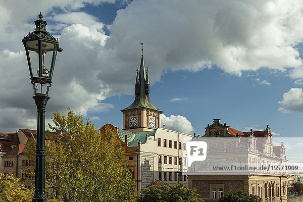 Autumn afternoon in Prague Czechia.
