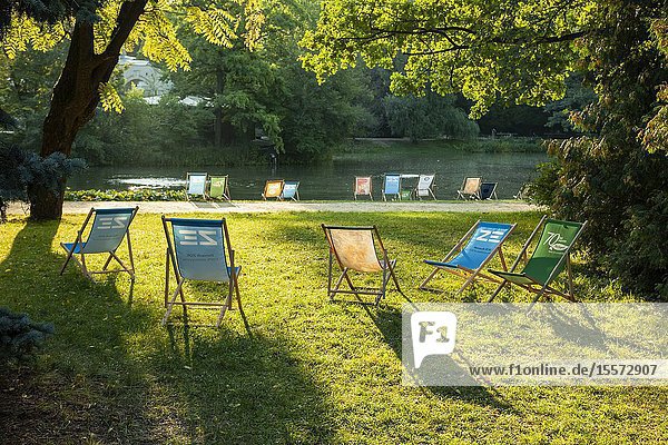 Morning in Lazienki (Royal Baths) Park in Warsaw Poland.