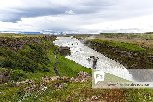 View of Gullfoss Waterfall. Iceland.