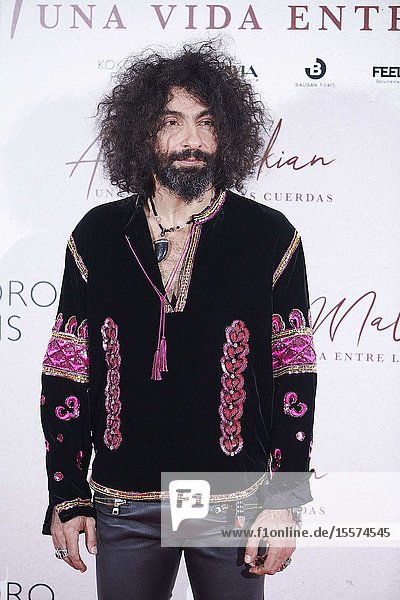 Ara Malikian attends ‘Ara Malikian: una vida entre las cuerdas’ premiere at Callao Cinema on October 23 2019 in Madrid Spain
