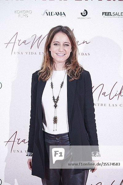 Andrea Levy attends ‘Ara Malikian: una vida entre las cuerdas’ premiere at Callao Cinema on October 23 2019 in Madrid Spain