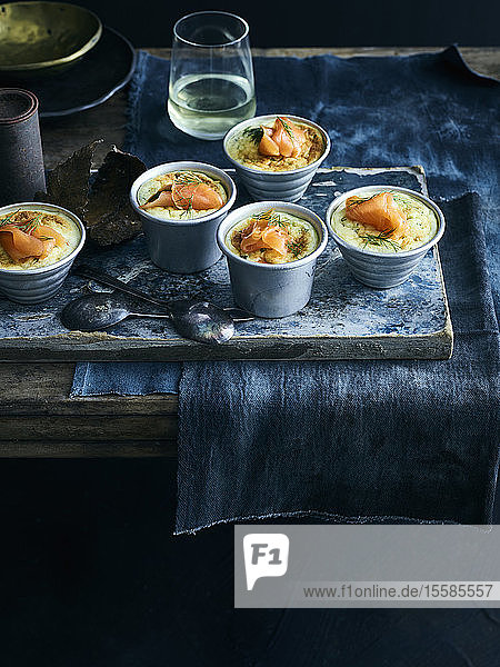 Smoked salmon souffle