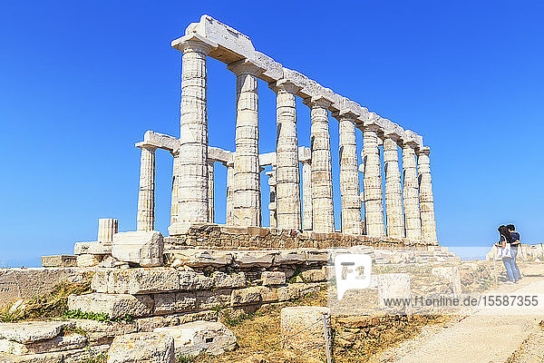 Tempel des Poseidon  Kap Sounion  Attika  Griechenland