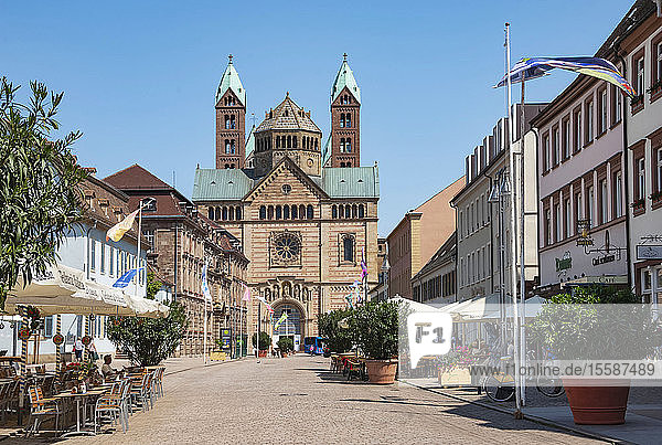 The 11th century Romanesque Cathedral  Domplatz  Speyer  Rhineland Palatinate  Germany