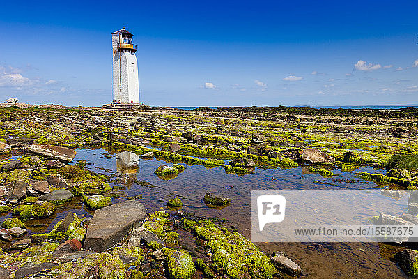 Southerness Lighthouse  Solway Coast  Dumfries and Galloway  Scotland  United Kingdom