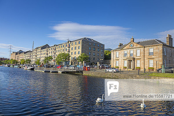 Speirs Wharf  Forth and Clyde Canal  Glasgow  Schottland  Vereinigtes Königreich