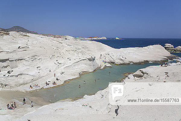 Sarakiniko Strand  Insel Milos  Kykladengruppe  Griechische Inseln  Griechenland