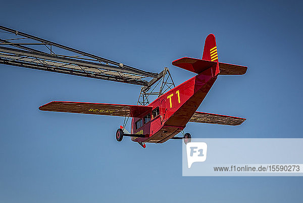Avio airplane ride Tibidabo Amusement Park; Barcelona Catalonia Spain