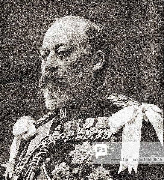 Edward VII.  1841 - 1910. König des Vereinigten Königreichs und der britischen Dominions und Kaiser von Indien. Aus Vierzig wunderbare Jahre  veröffentlicht 1938.