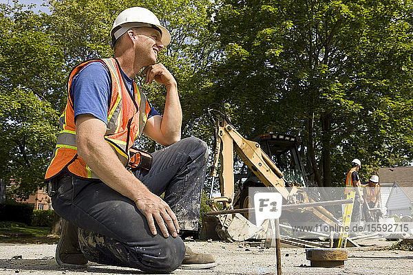 Arbeiter auf der Baustelle