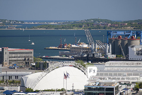 Gebäude am Hafen  Boston Harbor  Boston  Massachusetts  USA