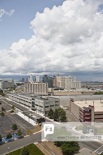 High angle view of cityscape Drydock Avenue Seaport District Boston Massachusetts USA