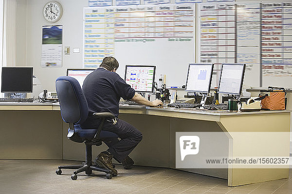 Man working in a control room