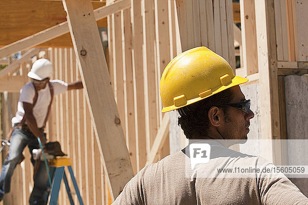 Carpenters at a construction site