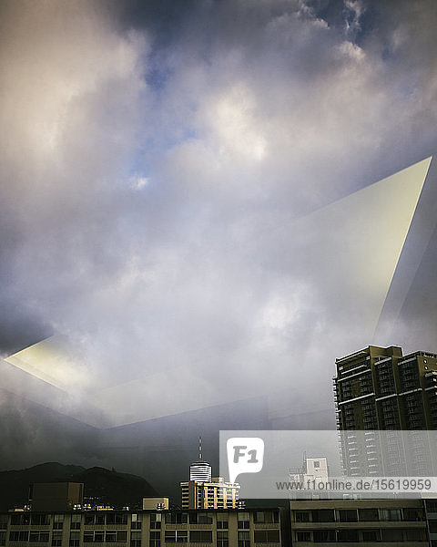 Clouds over Honolulu under storm