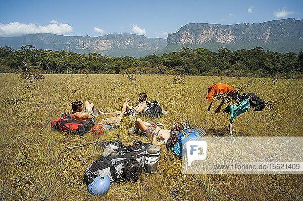 Group Of Men Taking Rest Bolivar State Venezuela