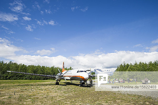 Chartered flight back to Whitehorse from Dry Bay  Glacier Bay National Park  Alsek River