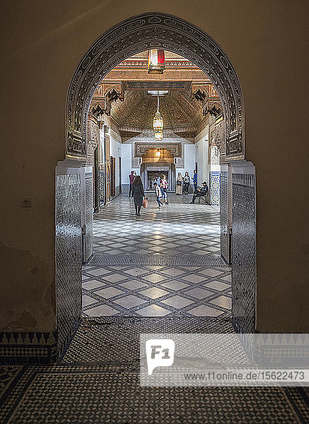Interior of Bahia Palace  Marrakesh  Morocco