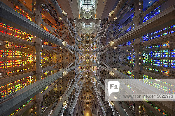 Decke der Sagrada Familia in Barcelona  Spanien