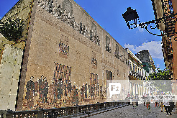 Wandgemälde mit der Darstellung von Kolonialherren in Havanna Viejaï¿½ï¿½