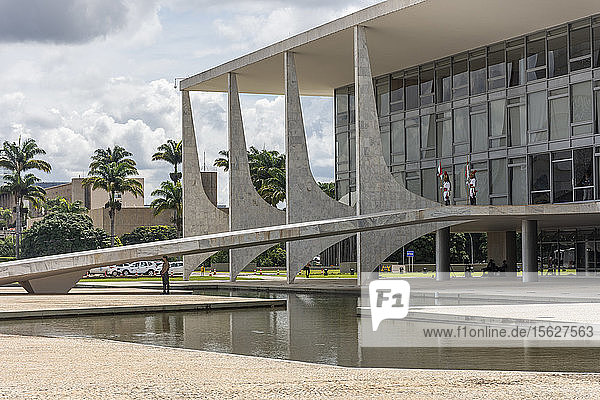 Modern building of Palacio do Planalto Planalto Palace Presidential Cabinet Brasilia Brazil