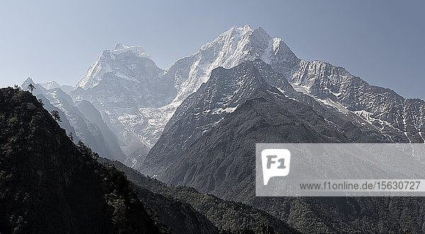 Thamserku mountain  Solo Khumbu  Nepal