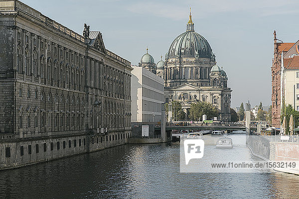 View to Berlin Cathedral with River Spree in the foreground  Berlin  Germany